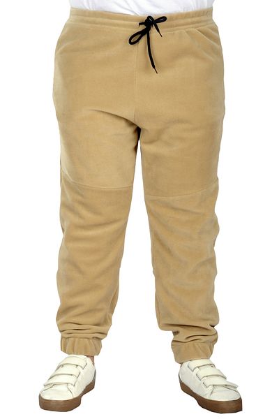 ModeXL Mode Xl Large Size Fleece Ανδρικό Φούτερ με τσέπες με φερμουάρ 22500 Μπεζ