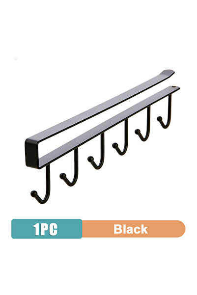 Choice حامل أكواب قهوة G573A مكون من 6 خطافات، رف متعدد الوظائف، أسود وأبيض، ...