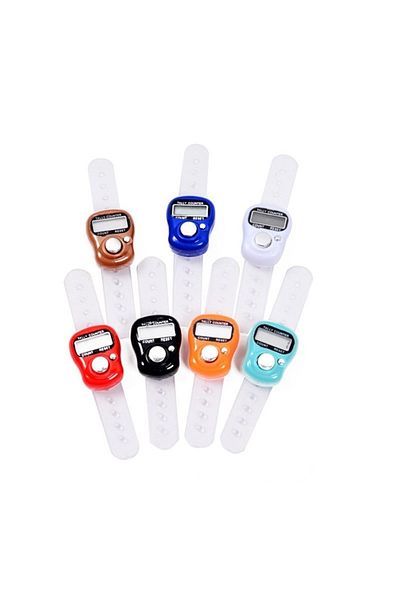 Choice Random color Mini Point Marker and Row Finger Meter LCD Electronic Digital Tally Counter for Sewing