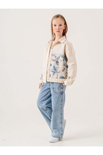 Zekids Pantaloni largi pentru fete cu talie elastică și buzunare