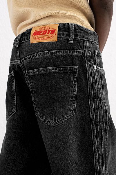 GIESTO Laceup Baggy Anthracite Jean