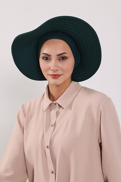 Aisha's Design Removable Combed Bonnet Turban with Bow Knot on the Back, S-4