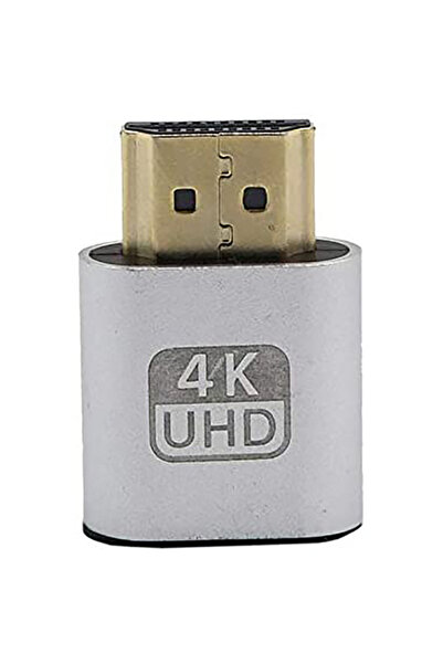 Choice محول عرض افتراضي VGA فضي اللون مكون من 10 قطع وموصل DDC EDID ومتوافق مع HDMI وشاشة شبح بدون رأس