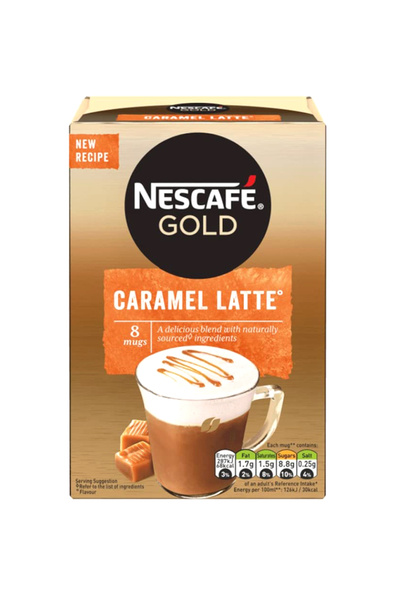 Nescafe Gold Caramel Latte Instant Coffee 8 x 17g Sachets