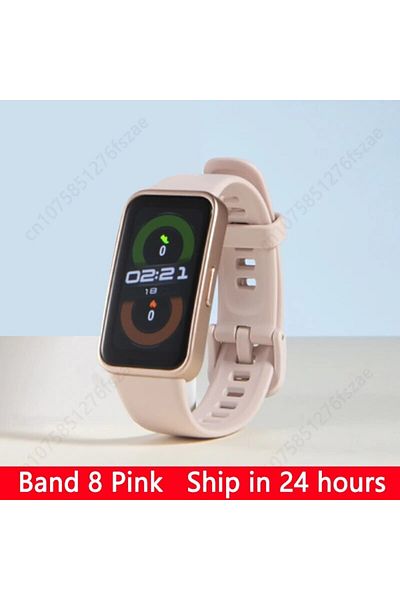 Choice Pink 2023 New Original HUAWEI Band 8 Smart Band All-day Blood Oxygen 1.47'' AMOLED Screen Heart Rate