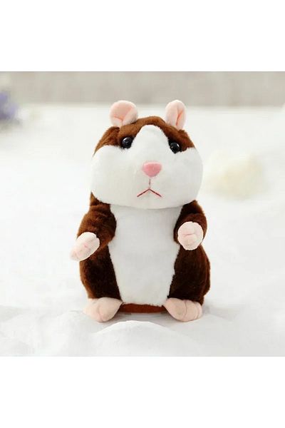 Choice Dark Brown Learn To Imitate Talking Little Hamster Animal Plush Funny Toy Talking Nod Hamster Doll S