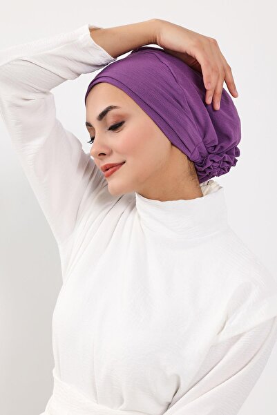 Aisha's Design Καπέλο Aerobin με λεπτομέρεια ροζ, B-53A, Μωβ 2