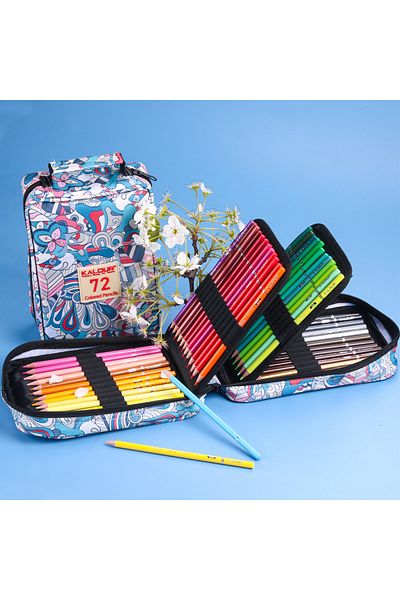 Choice Blue 72 Colors KALOUR 50/72/180/240/300 Pcs Oil Colored Pencils Set Professional Drawing Color Penci
