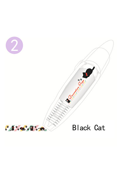 Choice 2 قطة سوداء، حيوانات كاواي، قطة، كلب، بومة، تمساح، زهرة، نوع ضغط، شريط...