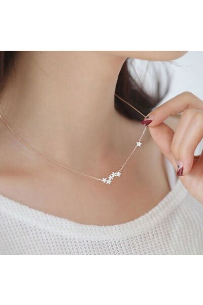 Papatya Silver 925 Ayar Gümüş Gold Kaplama Yıldız Kolye
