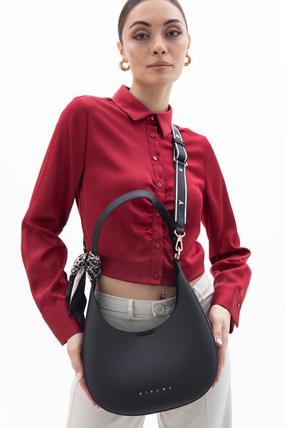 Sisley Geantă de umăr pentru femei - neagră - SLY166