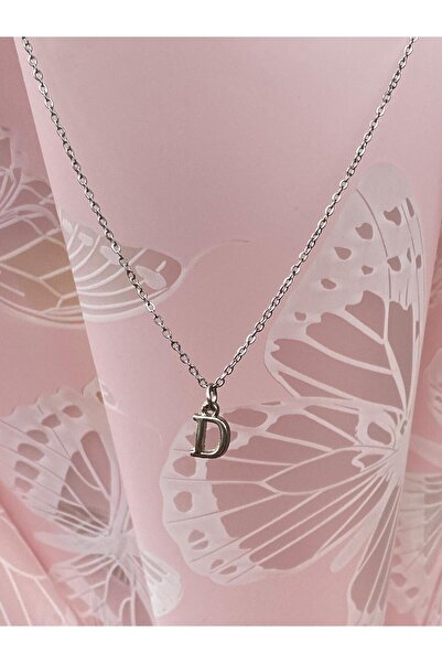 bijoux uniques D Harfli Çelik Kararmaz 316L Zarif Kolye