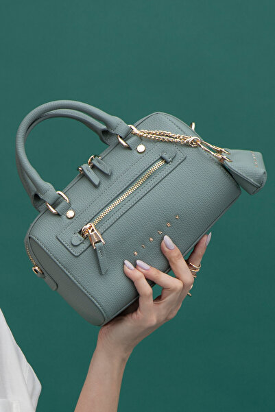 Sisley Geantă de mână verde pentru femei cu model SLY153