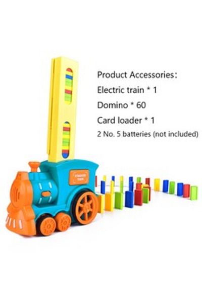 Choice Light Blue Train Automatic Laying Domino Train Electric Car Brick Blocks Kit Creative Game Intellige