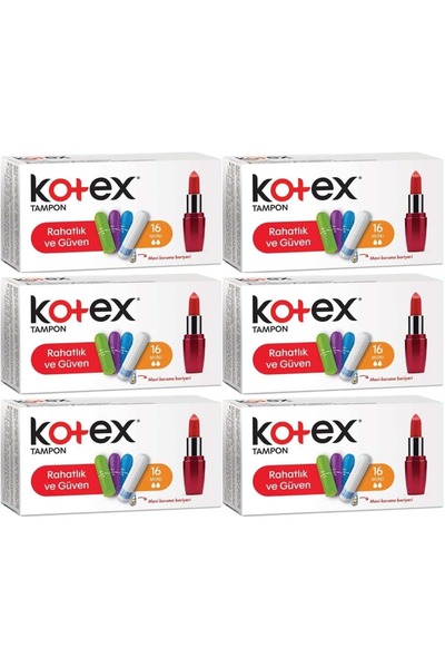 Kotex Tampon Mini 96 Lı Set (6PK*16)