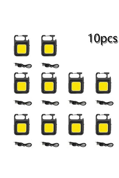 Choice 10pcs 1-16pcs Mini Led Light Flashlight Keychain Multifunctional Portable Cob Camping Lamps Usb Char