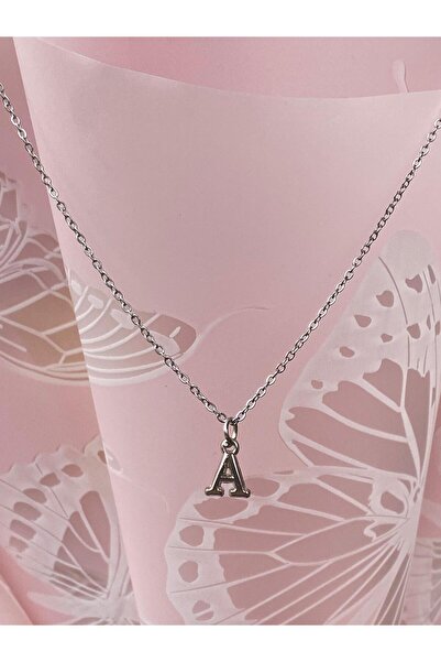 bijoux uniques قلادة أنيقة من الفولاذ المقاوم للصدأ 316L مع حرف A