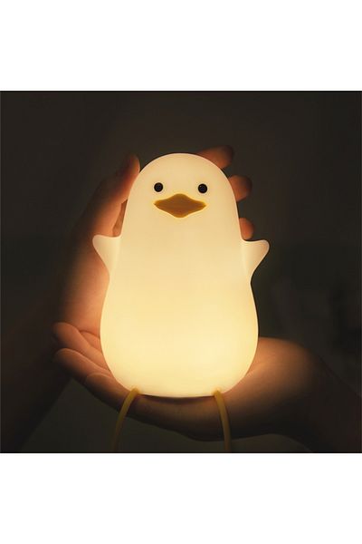 Choice Style B Duck Silicone Night Light For Children With Timer Usb Rechargeable Dimming Touch Lamp Sleepi