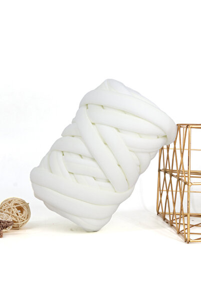 Choice غزل سميك أبيض حليبي 500 جرام من صوف القطن المجوف غزل أنبوبي لبطانية DI...