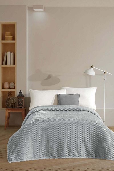 Elart Gray Double Star Blanket