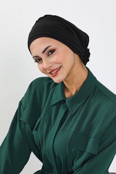 Aisha's Design غطاء رأس ايروبين بتفاصيل وردة، B-53A