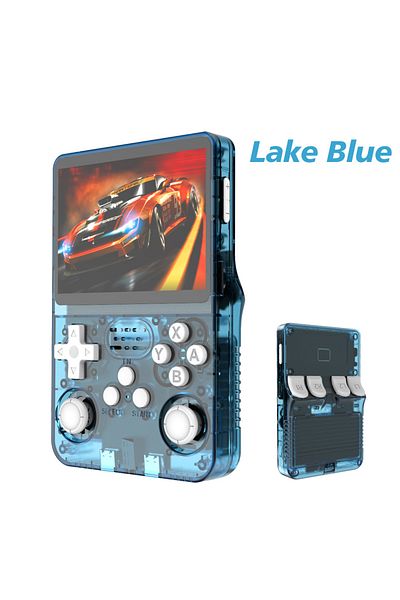BOYHOM 128GB Lake Blue 2024 R36S Retro Video Game Console Linux System 3.5 Inch IPS Screen Portable Pocket