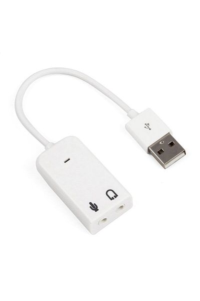 Choice White Usb 7.1 Sound Card External Independent Computer Desktop Cable Plug Play White Sound Card For