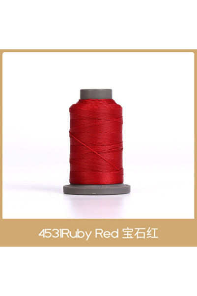 Choice 0.65 مم - 70 م أحمر ياقوتي - بكرة واحدة من خيط إصلاح شمعي مستدير من WU...