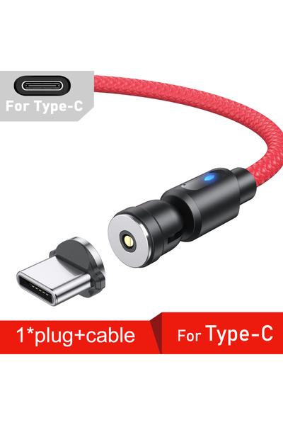 Choice 1 متر أحمر لكابل Type C Lovebay المغناطيسي كابل USB Type C 2.4A 540 شا...