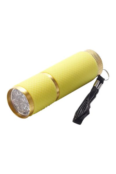 Choice Yellow Mini Torch 9 Led Flashlight For Children Adult Aluminum Alloy Night Fishing Led Torch With La