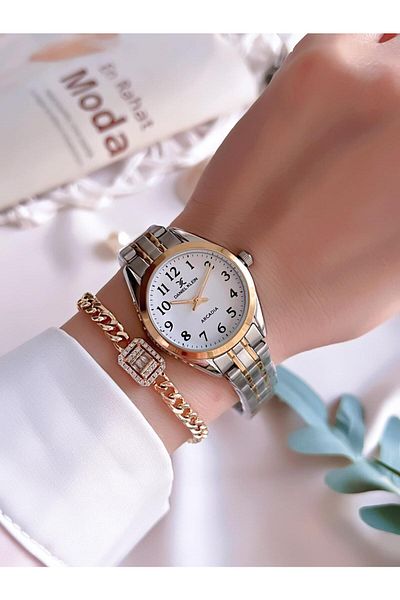 Daniel Klein Steel Cord Women's Wristwatch and Bracelet Set - BDK.1.13689-1