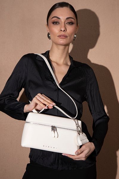 Sisley Geantă Crossbody damă - albă - SLY206