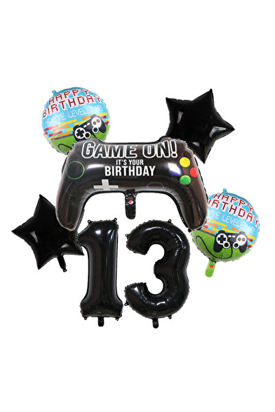 Choice Other set 13 Gamepad Balloons Game On with Black Digit Number Balloon ...