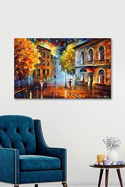 Hediyeler Kapında 90x130 Sonbahar Sanatsal Duvar Kanvas Tablo