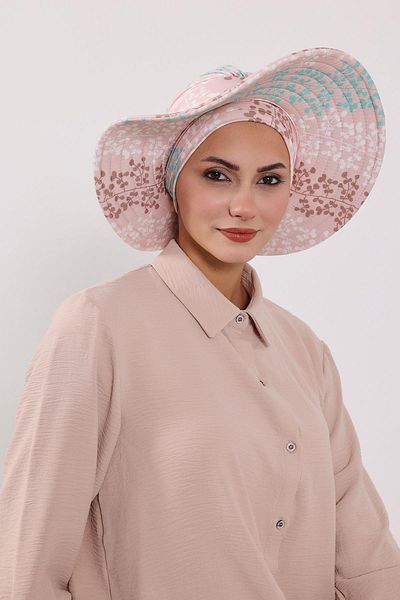 Aisha's Design Removable Bow Patterned Hat Bonnet Turban, S-4Yd
