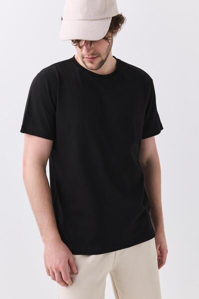 Trendiz Men's 100% Cotton Basic Tshirt Black / White 3 Pack