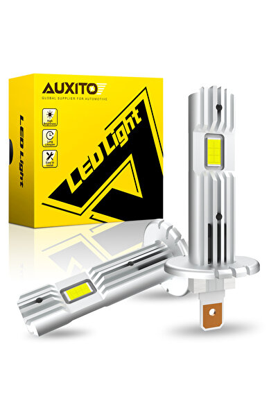 Choice لمبة أمامية LED H1 6500K بيضاء من AUXITO قطعتان 12000LM H1 LED Canbus ...