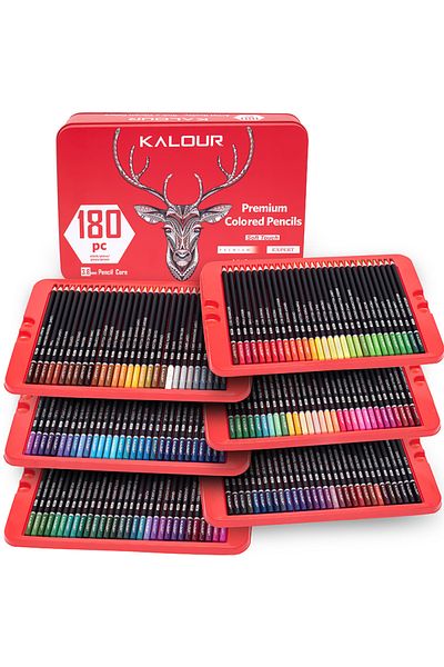 Choice 180 Colors B KALOUR 50/72/180/240/300 Pcs Oil Colored Pencils Set Professional Drawing Color Pencil