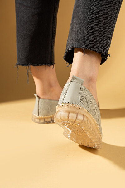 Pembe Potin Mink Women's Orthopedic Genuine Leather Comfortable Comfort Sole Daily Casual Sports Shoes