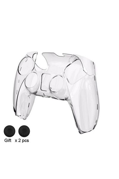 Choice WHITE DATA FROG Transparent Cover for PS5 Controller Hard PC Clear Case for Playstation 5 Gamepad Ac