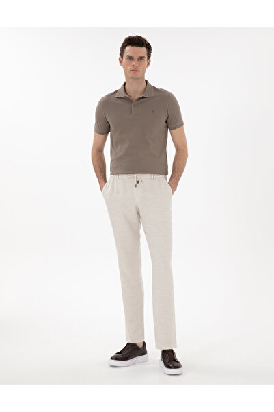 Pierre Cardin Μπλουζάκι με λαιμόκοψη πόλο από 100% βαμβάκι Dark Mink εφαρμοστό 50306448-VR241