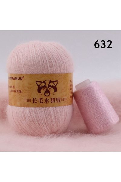 Choice 632 50+20 جرام من غزل شعر المنك الناعم للغاية خيط كروشيه يدوي ممتاز للوشاح والسترة والقبعة مقاس كبير