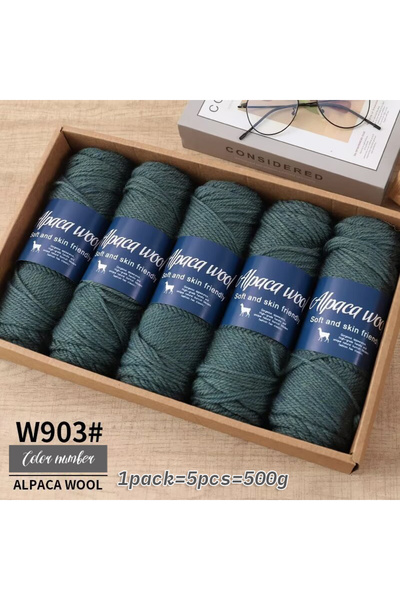 Choice 903 Blue Flower 500 جرام غزل صوف الألبكة، غزل خشن، منسوج يدويًا لصنع س...