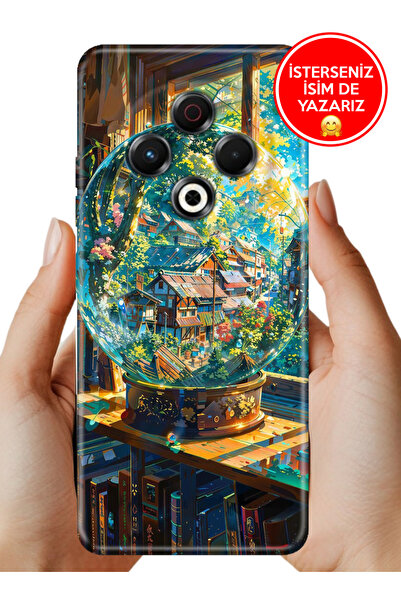 TECNO Spark 30 Kılıf Desenli Baskılı Kamera Korumalı Silikon Küre Dünya