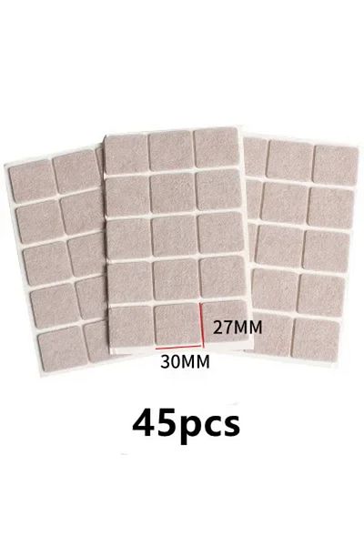 Choice 30x27mm-45pcs 3-72Pcs Felt Chair Leg Pads 3mm Thick Floor Scratch Protector Mat Mute Non-slip Self A