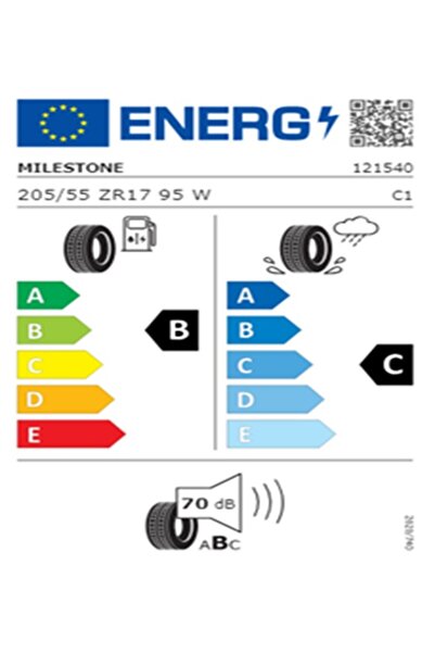Milestone 205/55 ZR17 TL 95W REINF. CARMILE SPORT Yaz Lastiği (Üretim Tarihi:2025)