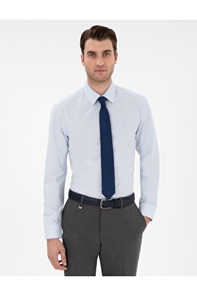 Pierre Cardin Açık Mavi Slim Fit Uzun Kollu Basic Gömlek 50307297-VR003