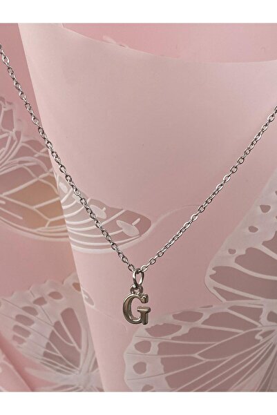 bijoux uniques قلادة أنيقة من الفولاذ المقاوم للصدأ 316L مع حرف G