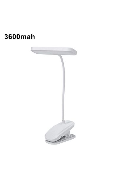 Choice 3600mAh 360° Flexible Study Table Lamp with Clip USB Rechargeable Desk Lamp Bedside Night Light for