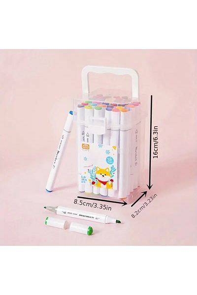 hediyeofisi 12 Li Double Sided Professional Marker Paint Pen Set, Project, Architecture Drawing Set (in Special Box)
